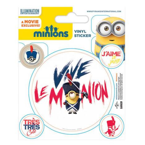 Minions Vive Le Minion Vinyl Stickers £0.49